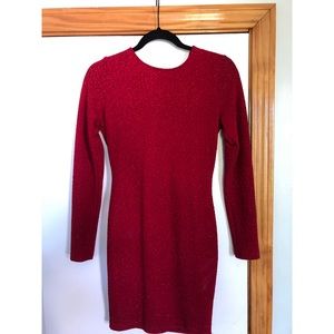 Red open back dress from Windsor